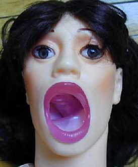 Stephanie Swift love dolls face with rotating tongue