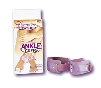 picture of Lavender Leather Ankle Cuffs copyright © Shop Giggles World. Used by permission.